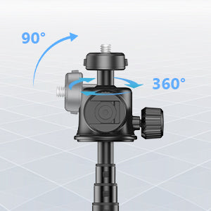TONEOF Phone Camera Tripod with 1/4” Screw,60" Phone Tripod Stand with Magnetic Remote,Portable Tripod Holder for iPhone/Small Camera/DSLR/Android Phone