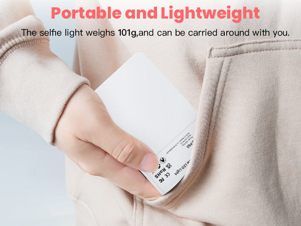TONEOF Phone Selfie Light Rechargeable, 3 Modes Adjustable 80 Led Light for iphone/Tablet/Computer
