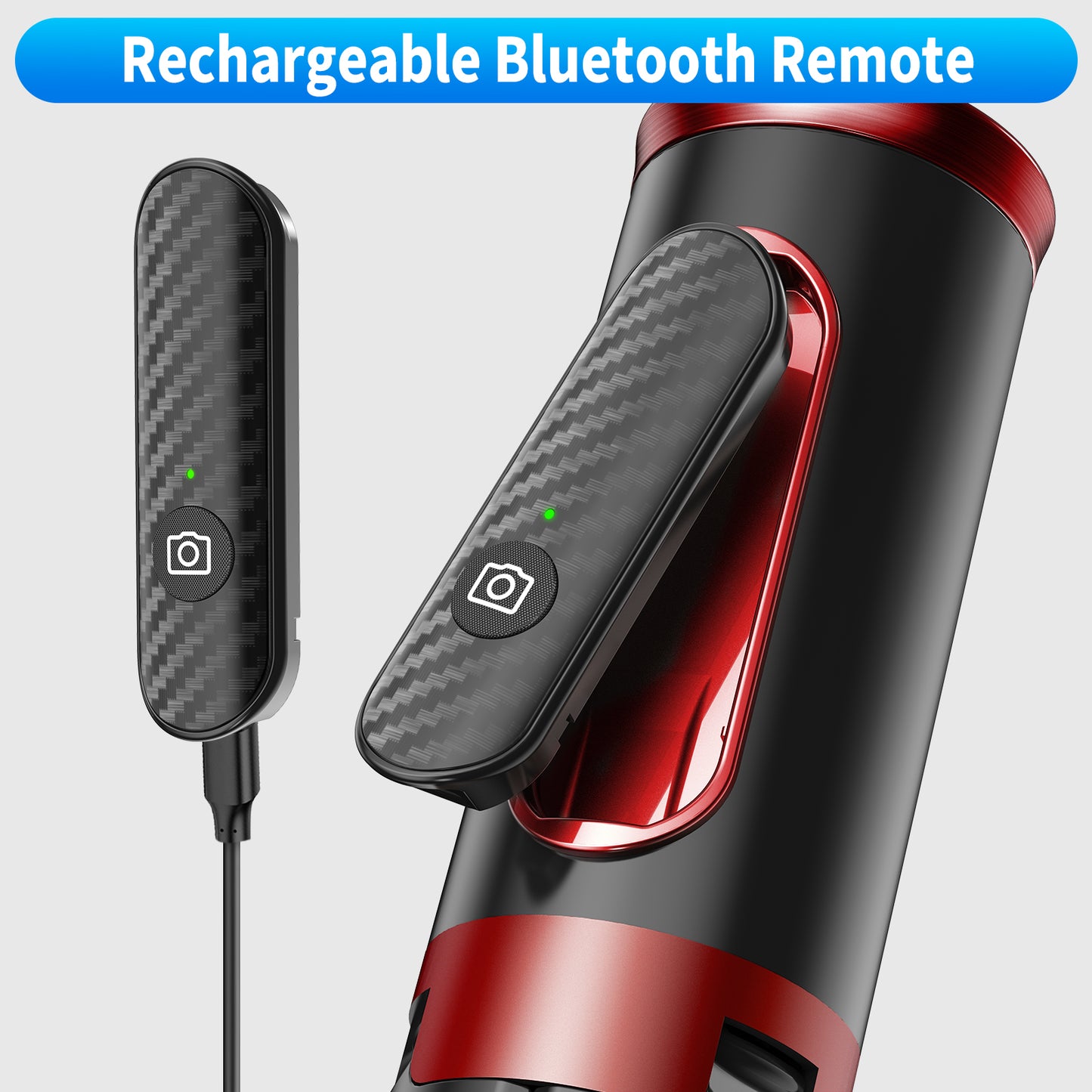Multifunctional mobile phone holder selfie stick (Red)