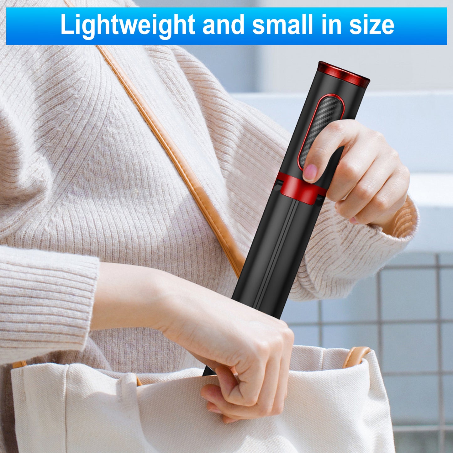 Multifunctional mobile phone holder selfie stick (Red)