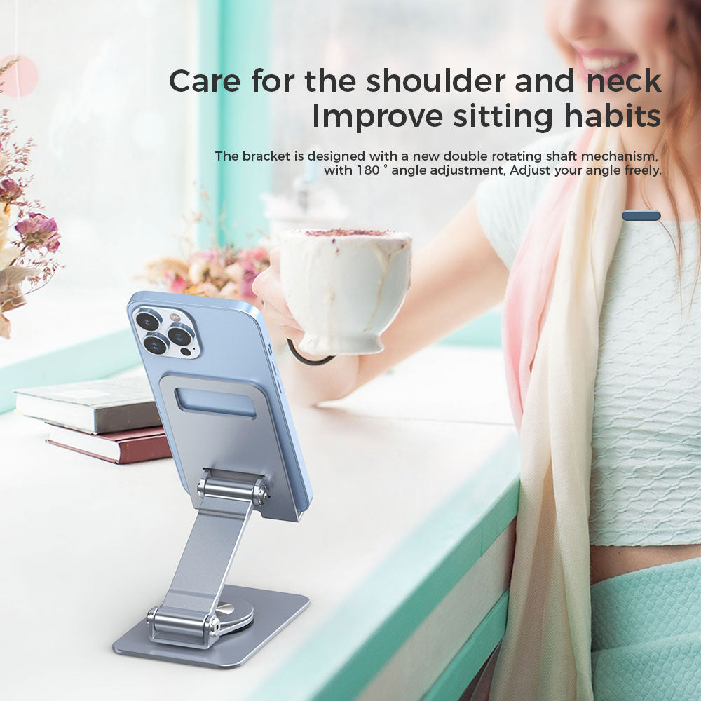 Angle height adjustable mobile phone holder (Grey)