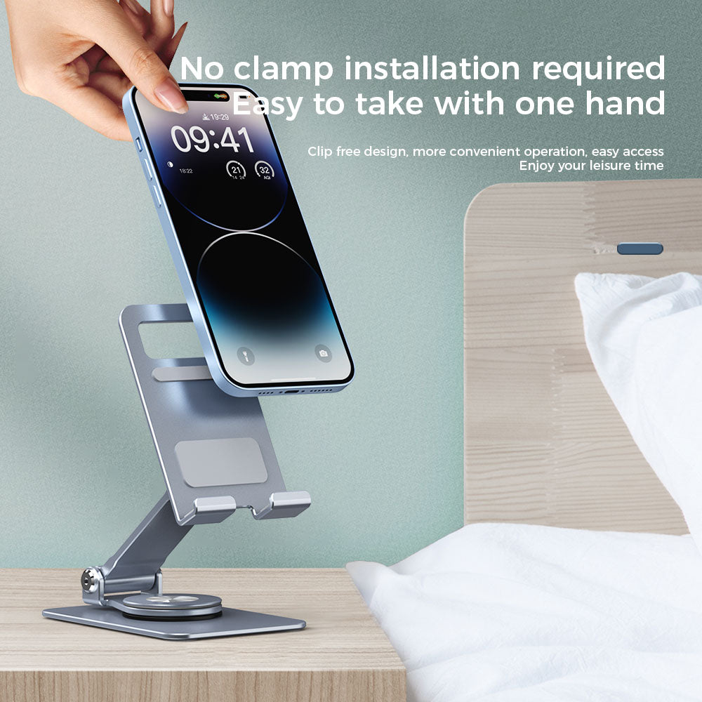 Angle height adjustable mobile phone holder (Grey)