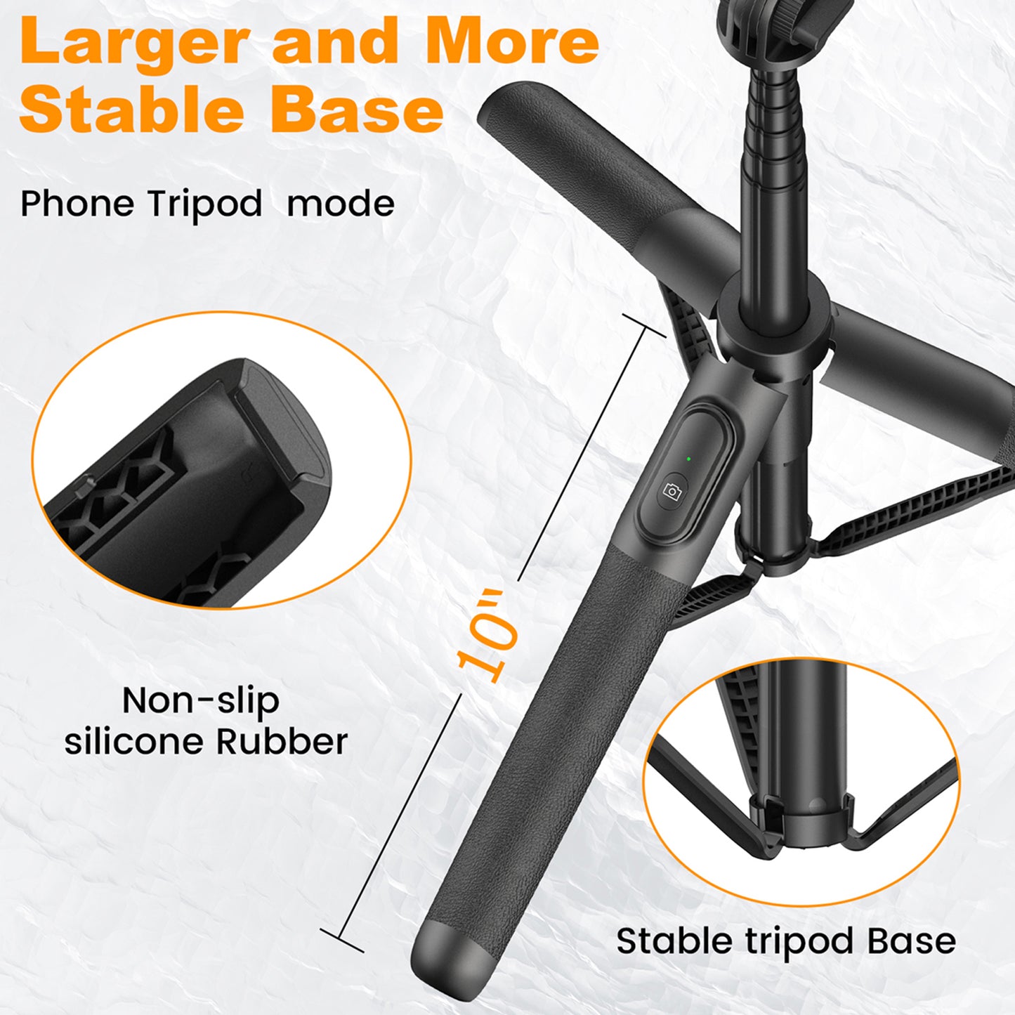 TONEOF 64" Selfie Stick Tripod for Cellphone 4"-7", Phone Tripod Stand for iPhone and Android