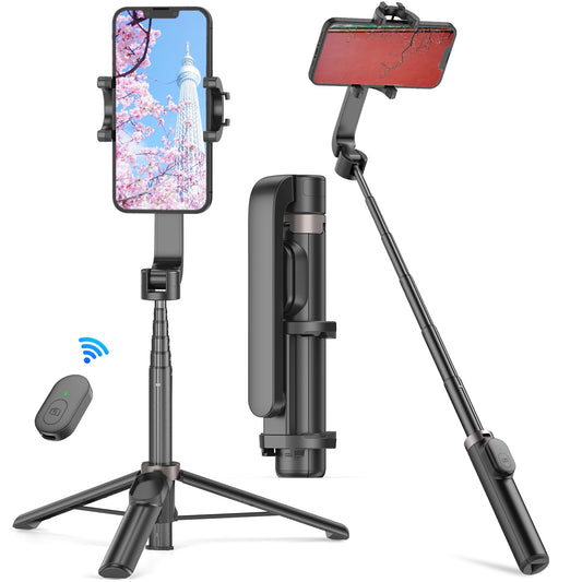 TONEOF Cell Phone Selfie Stick Tripod for 4''-7'' iPhone and Android
