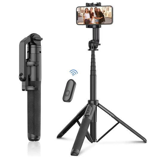 TONEOF 64" Selfie Stick Tripod for Cellphone 4"-7", Phone Tripod Stand for iPhone and Android
