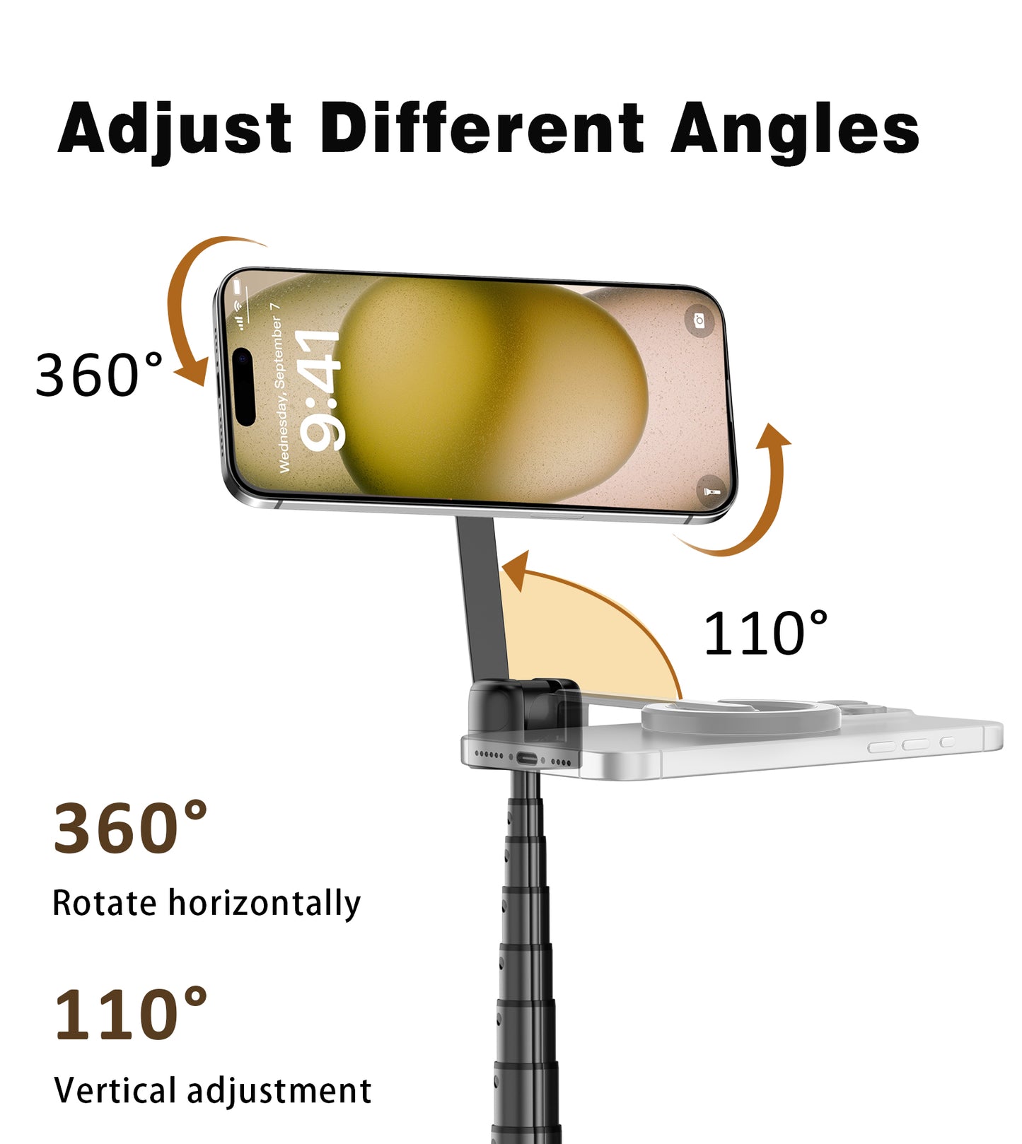 TONEOF Magnetic Portable Retractable Mobile Phone Tripod