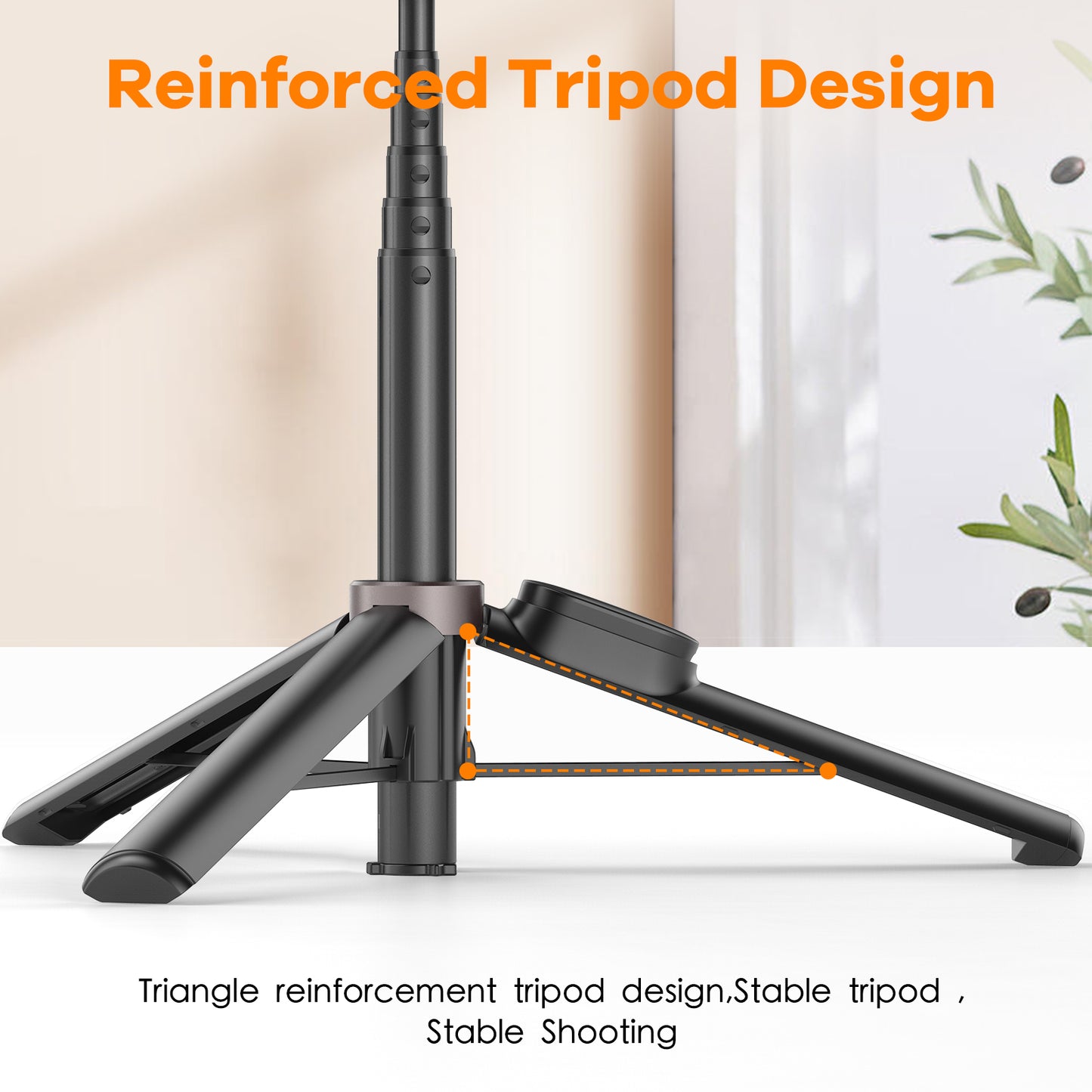 TONEOF Cell Phone Selfie Stick Tripod for 4''-7'' iPhone and Android