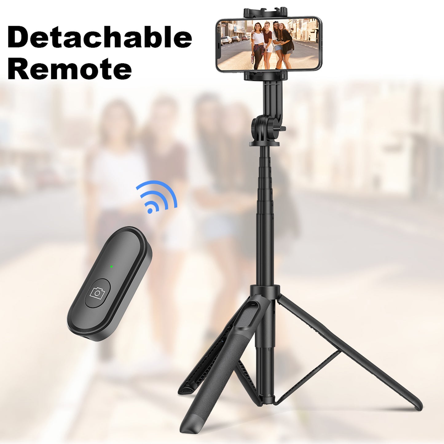 TONEOF 64" Selfie Stick Tripod for Cellphone 4"-7", Phone Tripod Stand for iPhone and Android
